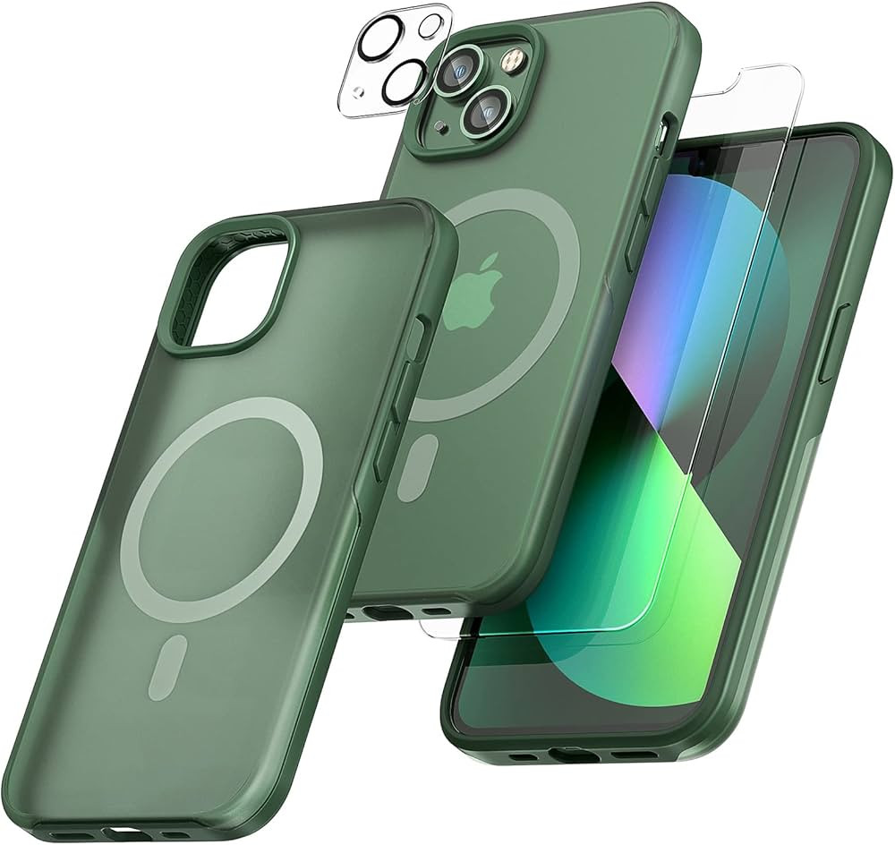 TAURI [5 in 1 Magnetic Case for iPhone 13 [Military Grade Drop Protection] with 2X Tempered Scree... | Amazon (US)