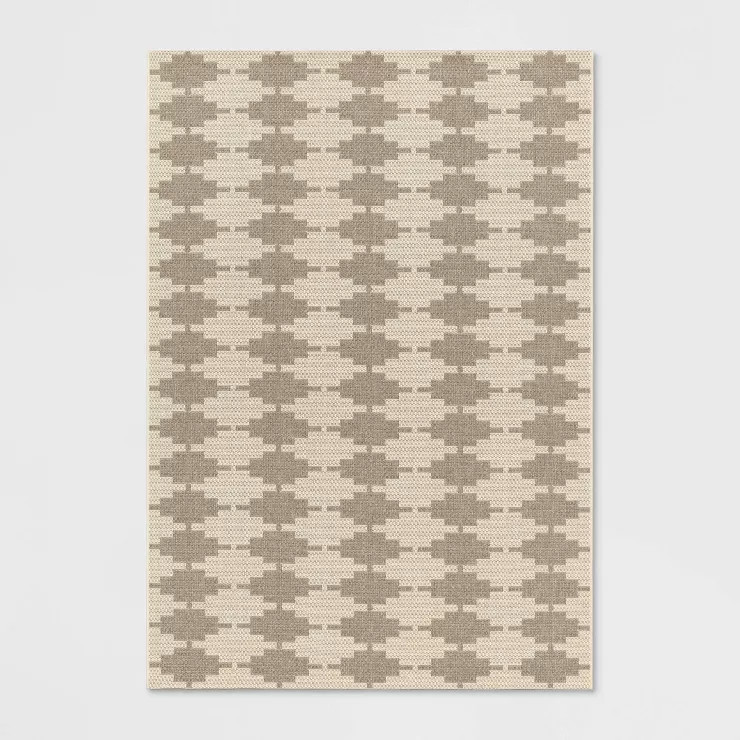 Step Diamonds Outdoor Rug Tan/Ivory - Threshold™ | Target