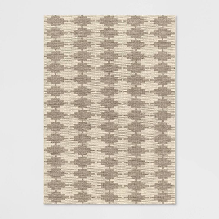 Step Diamonds Outdoor Rug Tan/Ivory - Threshold™ | Target