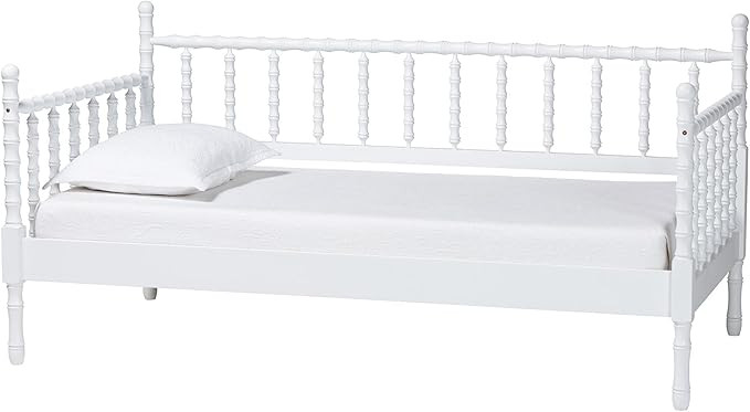 Baxton Studio Laurent Daybed - Spindle Platform Bed Frame with Bamboo-Style Turned Posts, Classic... | Amazon (US)