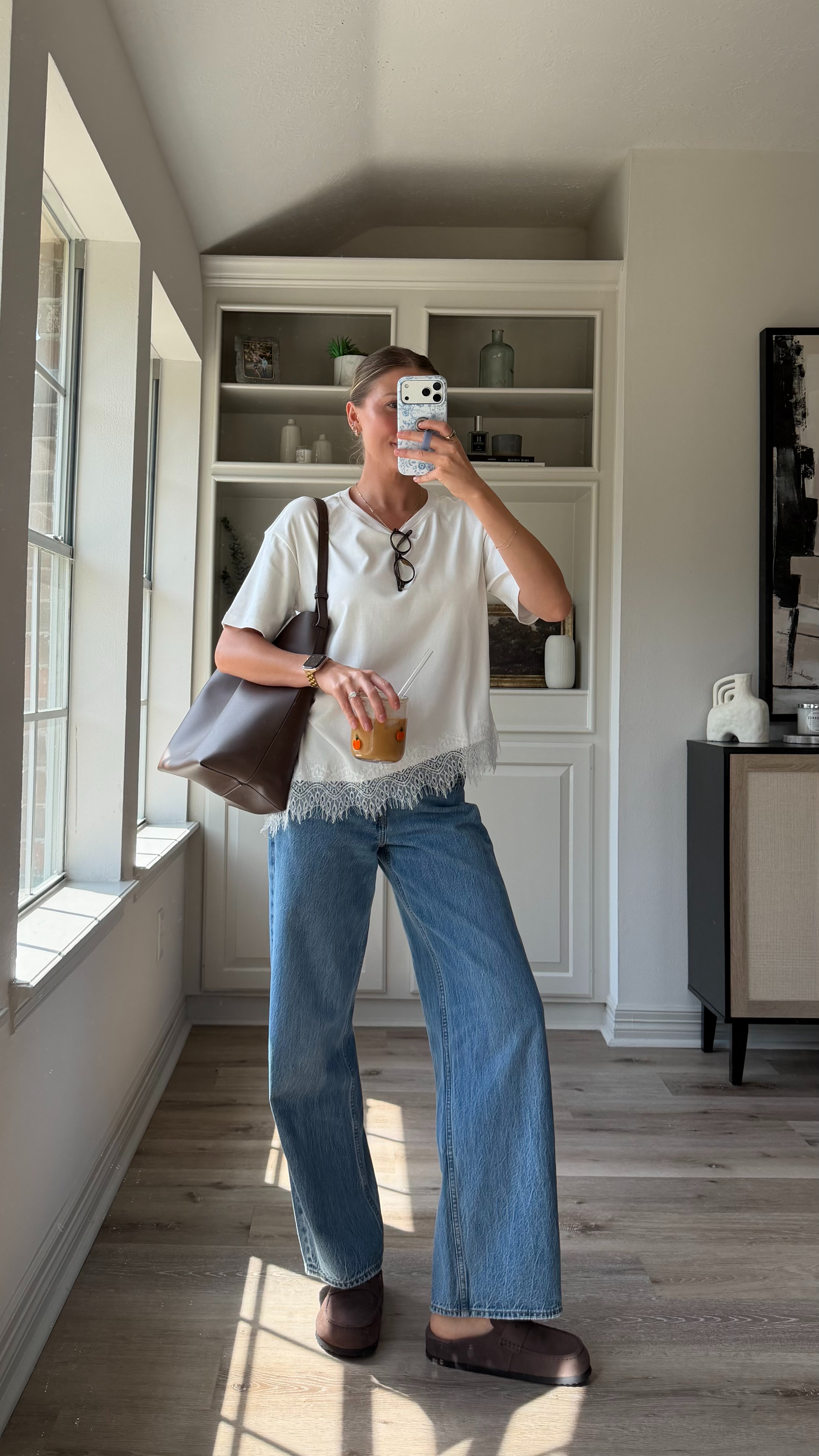 Cute fall ootd | Wearing S in tee, 26 in denim  

 #LTKootd #LTKmomlife