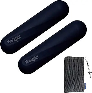 Yes4All Soft Silicon Coated Dumbbell Hand Weights Set of 2 - Charcoal/Pink, Dumbbell bar for Wome... | Amazon (US)