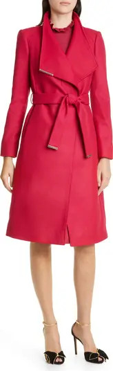 Ted Baker London Rose Wool Blend Wrap Coat | Nordstrom | Nordstrom