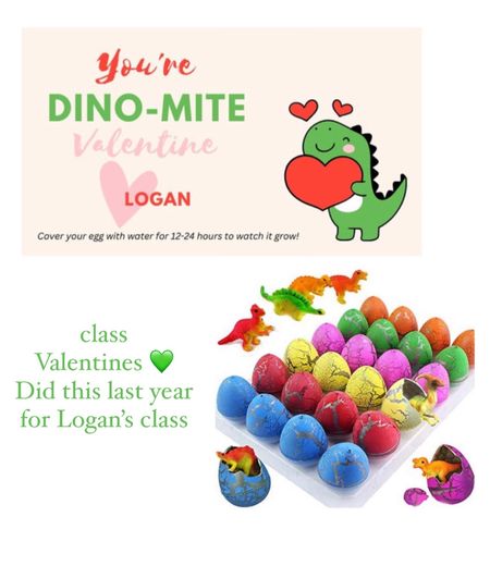 Class valentine idea 🦖 we did this last year for Logan’s class. I made the tags in Canva 

#LTKSeasonal #LTKfindsunder50 #LTKkids