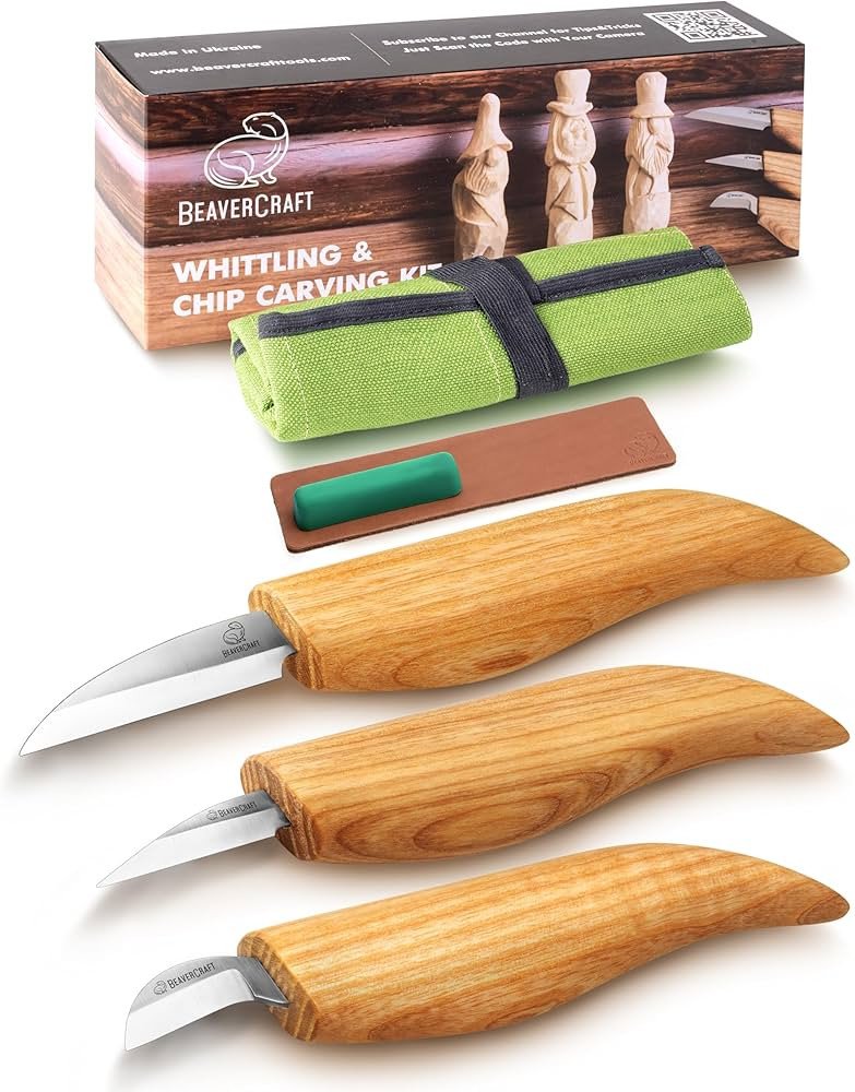 BeaverCraft Wood Carving Knife Kit S15 Whittling Kit for Beginners, Kids - Wood Carving Tools Set... | Amazon (US)