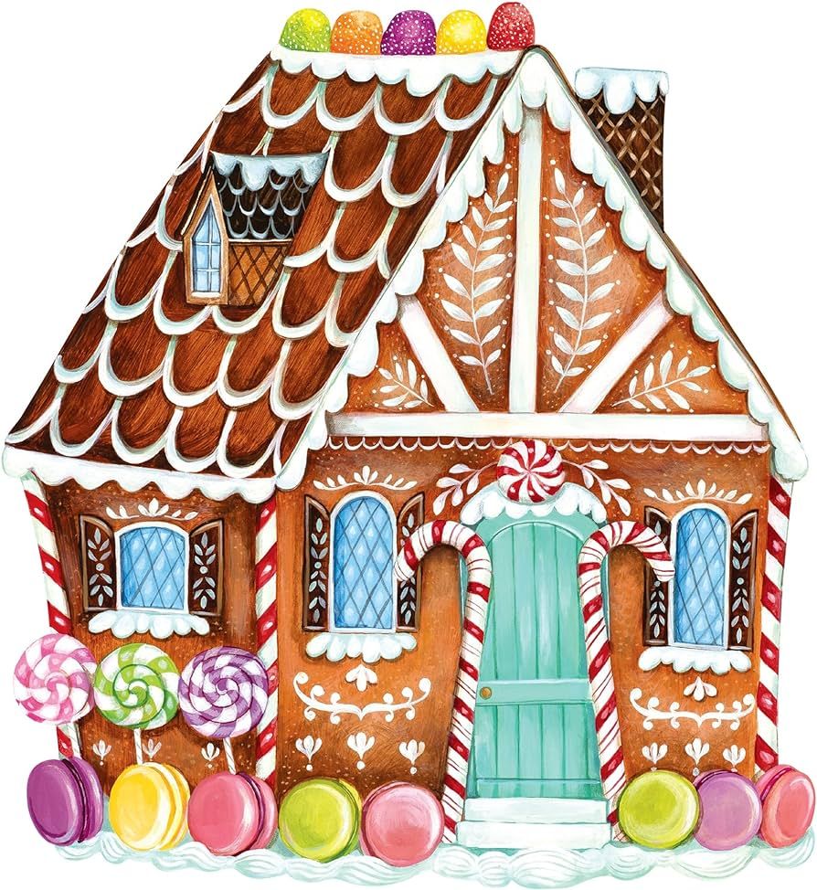 Hester & Cook Paper Placemat, Pad of 12 (Die-Cut Gingerbread House) | Amazon (US)