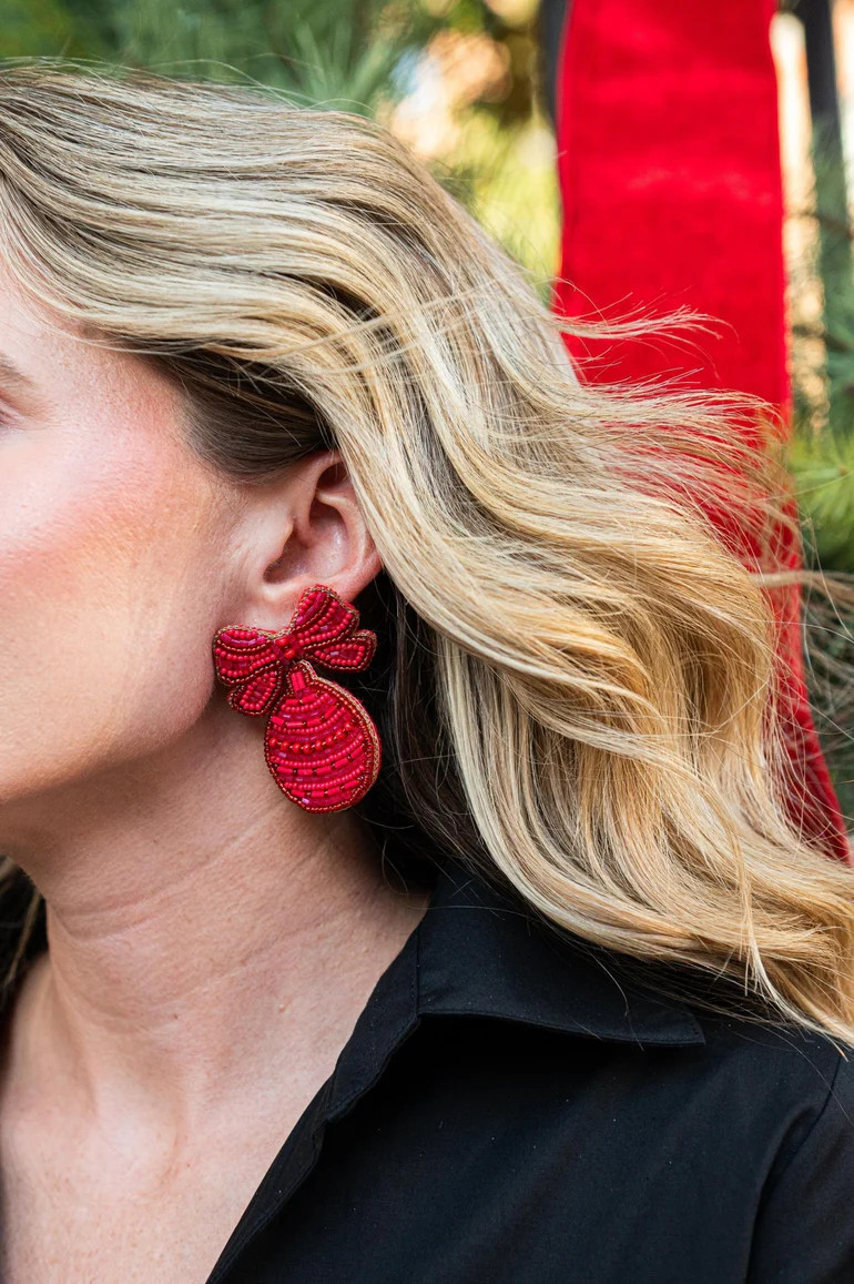 Jordan Gold Brass Bamboo Style Dangle Earring | Lisi Lerch | Lisi Lerch Inc