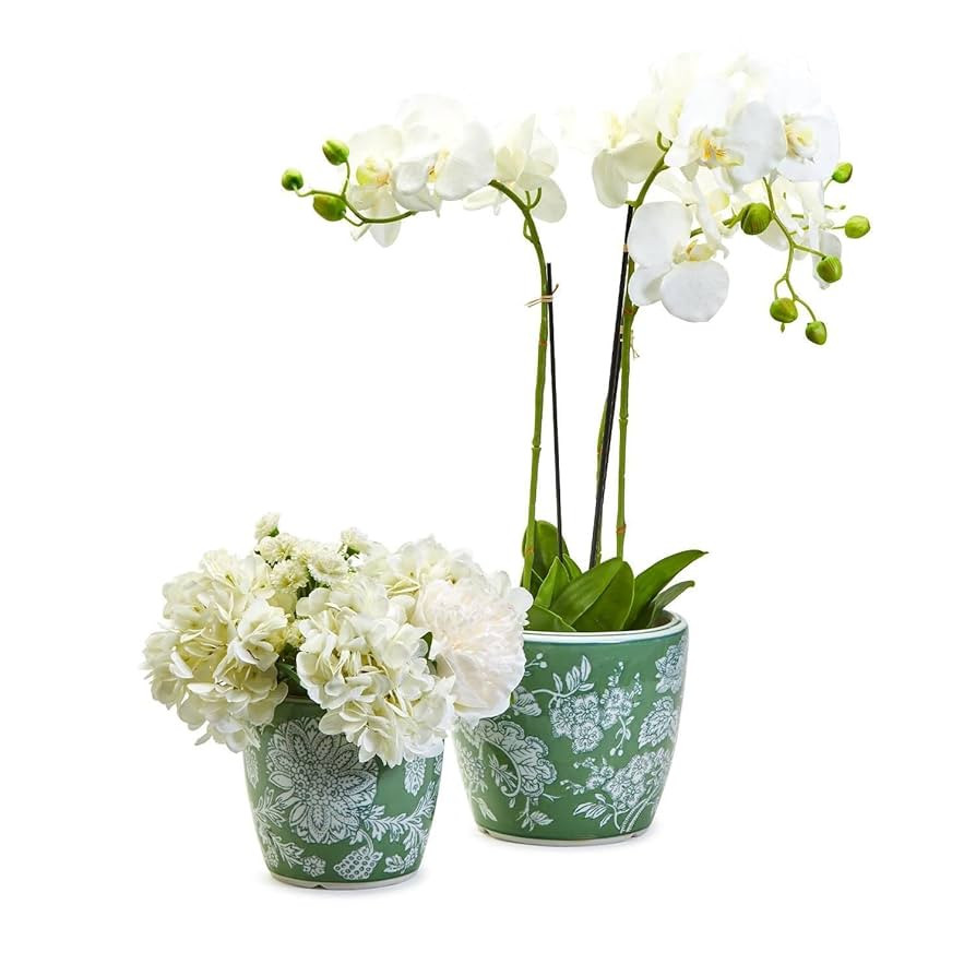 Two's Company Countryside Set of 2 Hand-Painted Cachepots/Planters | Amazon (US)