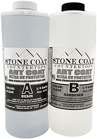 Art Coat (1/2 Gallon) Epoxy Kit (Stone Coat Countertops) - Colorable 2-Part Epoxy with UV Inhibitors | Amazon (US)