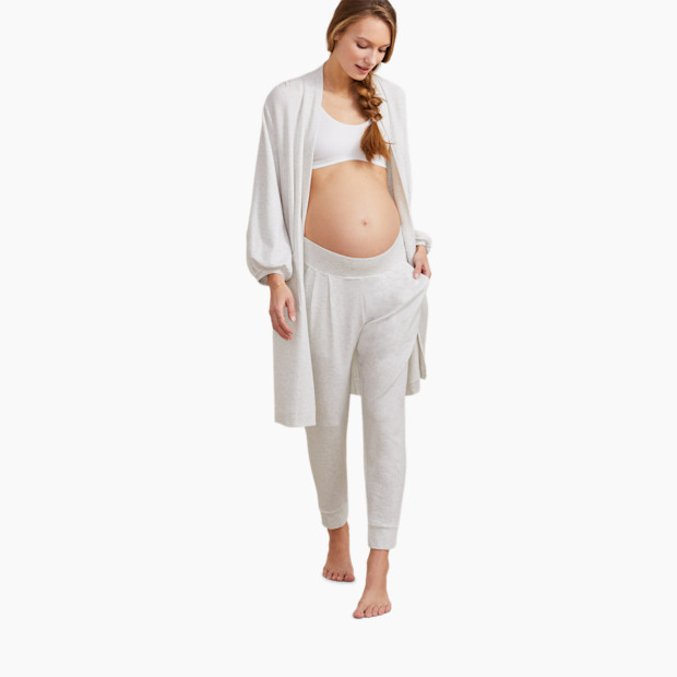 Hatch Collection The Nesting Robe in Oat Melange Size O/S | Tencel/Elastane | Babylist