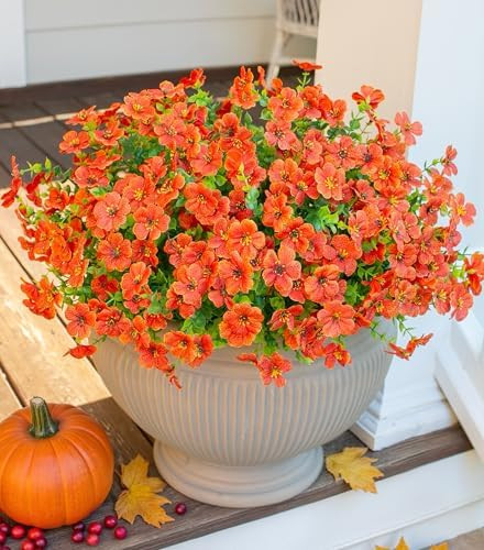 HyeFlora Artificial Flowers for Outdoor Indoor Garden Home Decoration, Faux Flower Daisy with Euc... | Amazon (US)