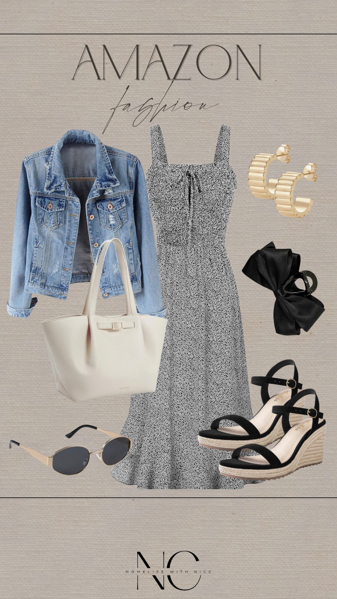 Amazon spring fashion!
Maxi dress
Spring dress
Jean jacket
Wedges
Purse
Sunglasses
Hair clip
#amazon #amazonfashion #springfashion #womenfashion 

#LTKSeasonal #LTKStyleTip #LTKFindsUnder50