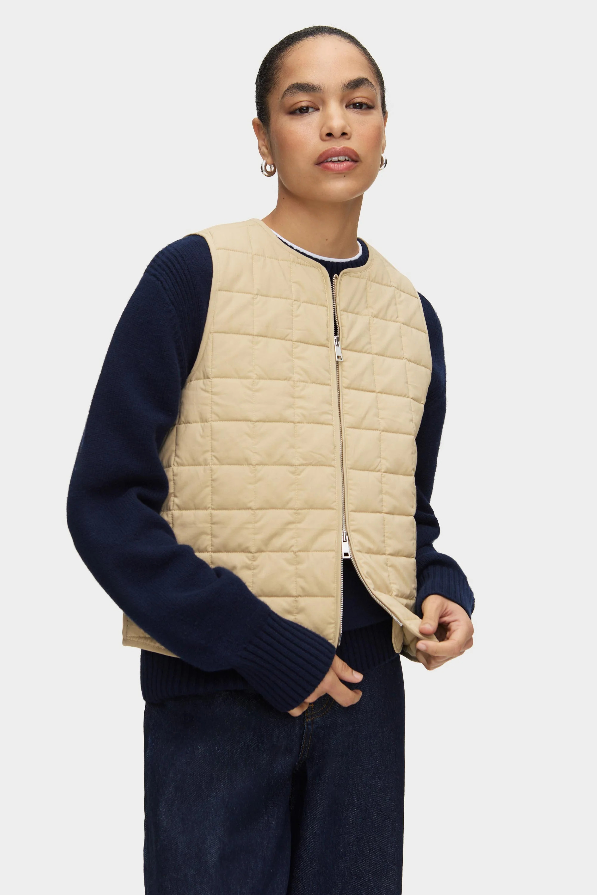ALIGNE Quilited Gilet - Camel | Yas | Aligne UK