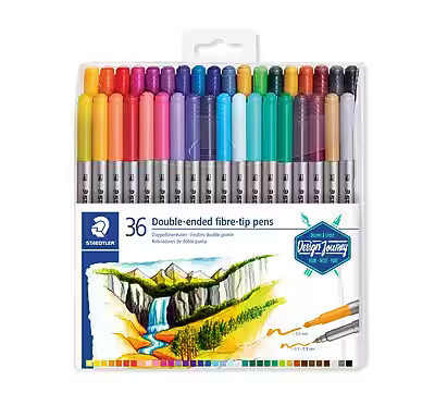 Staedtler - Double Ended Fiber Tip Pen, Assorted Ink, 36/Pack (3200TB36) | Best Buy U.S.