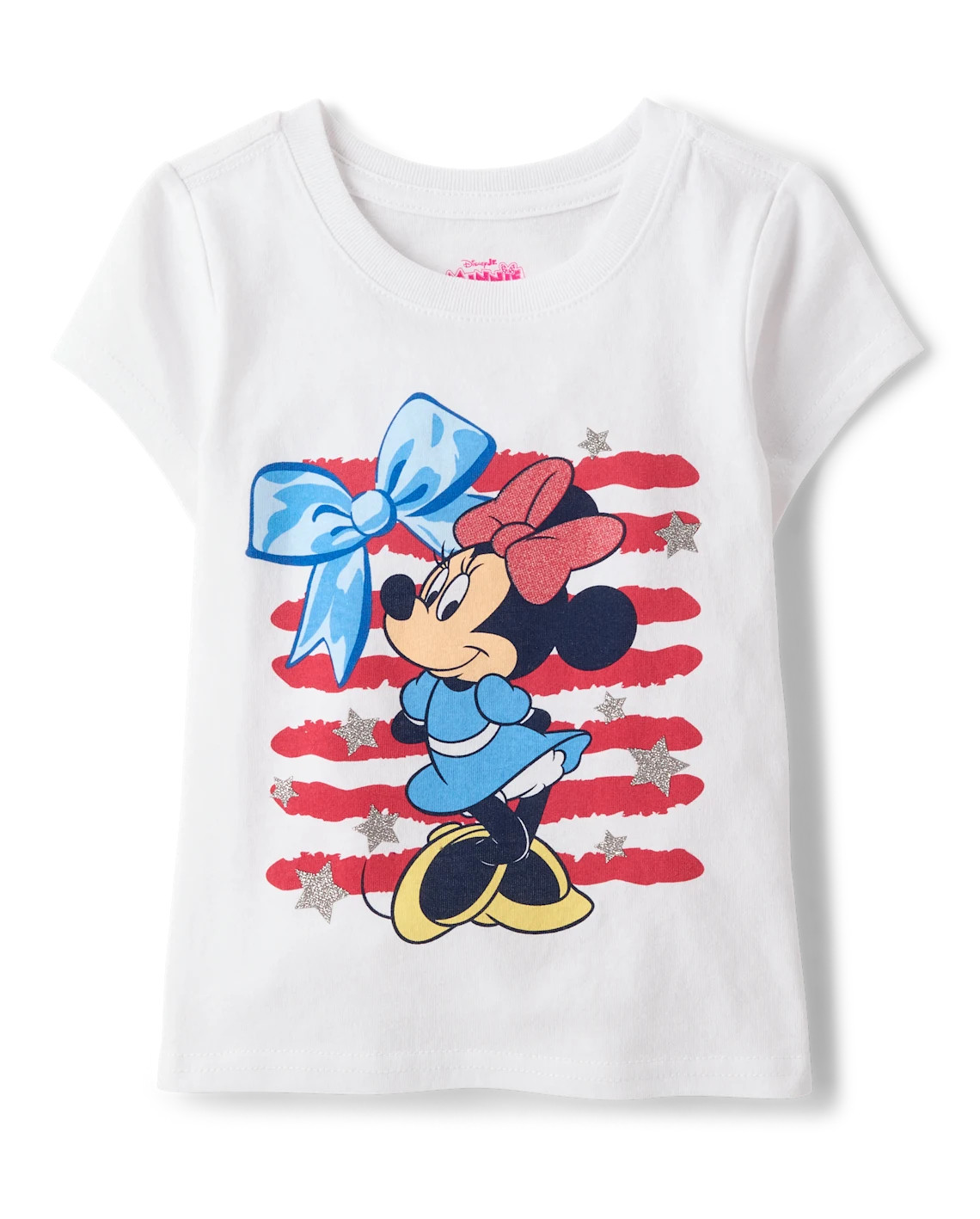 Baby And Toddler Girls Minnie Mouse™ Americana Graphic Tee - white | The Children's Place