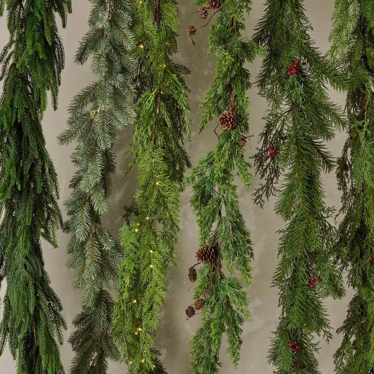 Real Touch Silver Pine Garland - 72" | Magnolia