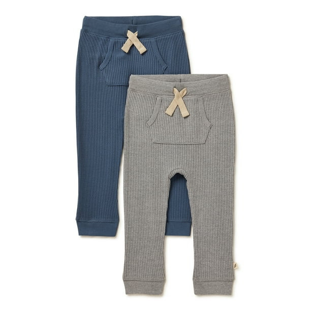 easy-peasy Baby and Toddler Boy Waffle Jogger Pants, 2-Pack, Sizes 12M-5T - Walmart.com | Walmart (US)
