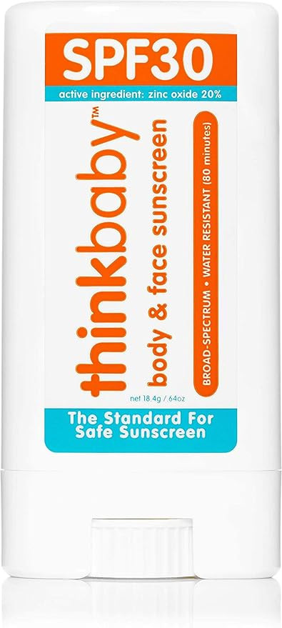Thinkbaby SPF 30 Sunscreen Stick – Safe, Natural, Water Resistant Sun Cream for Babies, Kids & ... | Amazon (US)