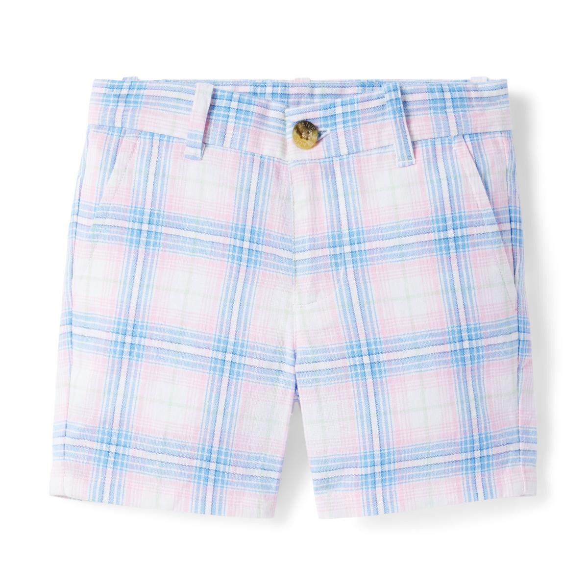 Plaid Linen-Cotton Short | Janie and Jack