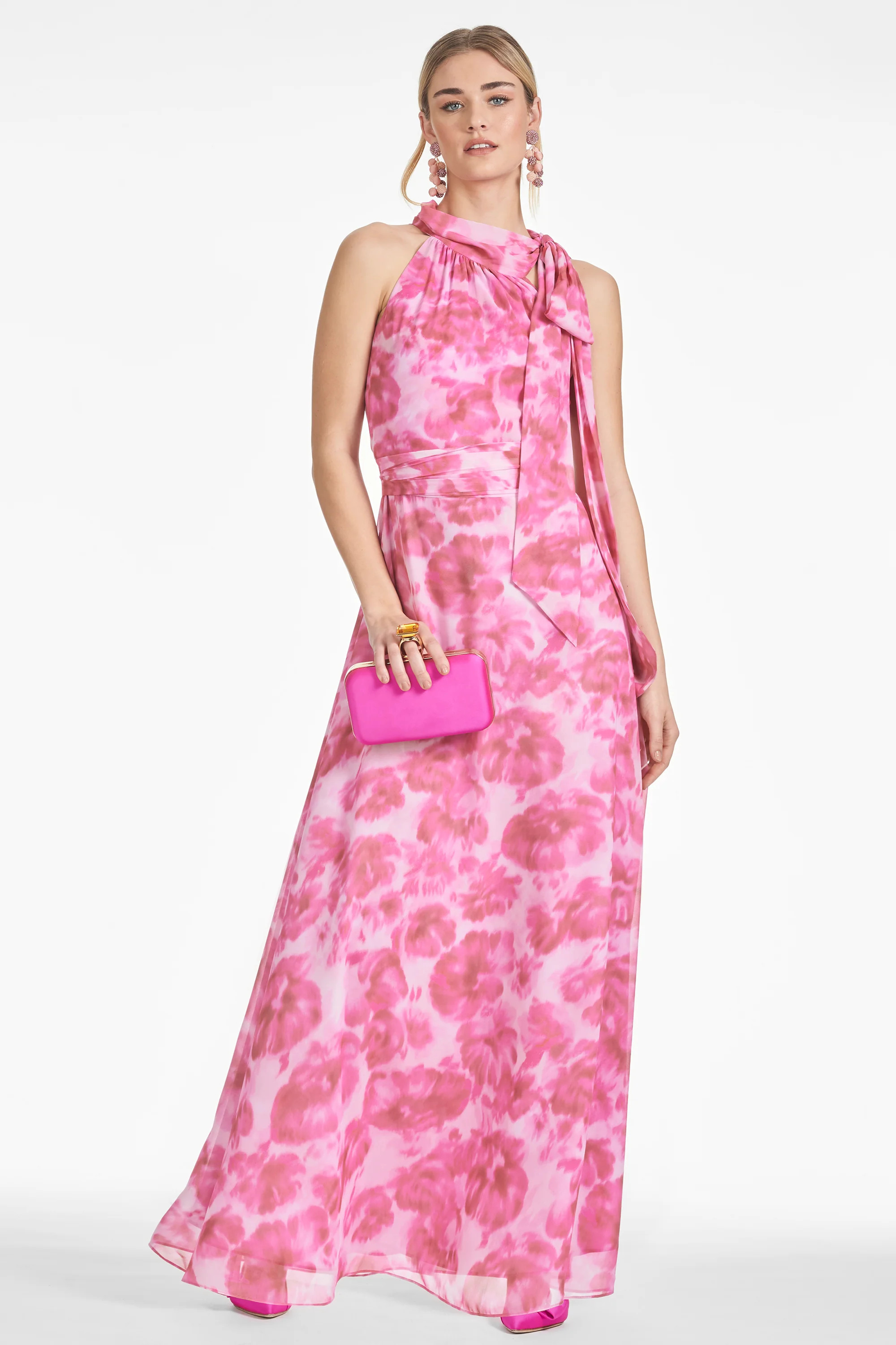 Kayla Gown - Pink Fantasia Bloom | Sachin and Babi
