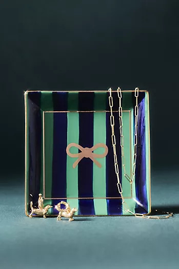 Handpainted Stoneware Monogram Trinket Box | Anthropologie (US)