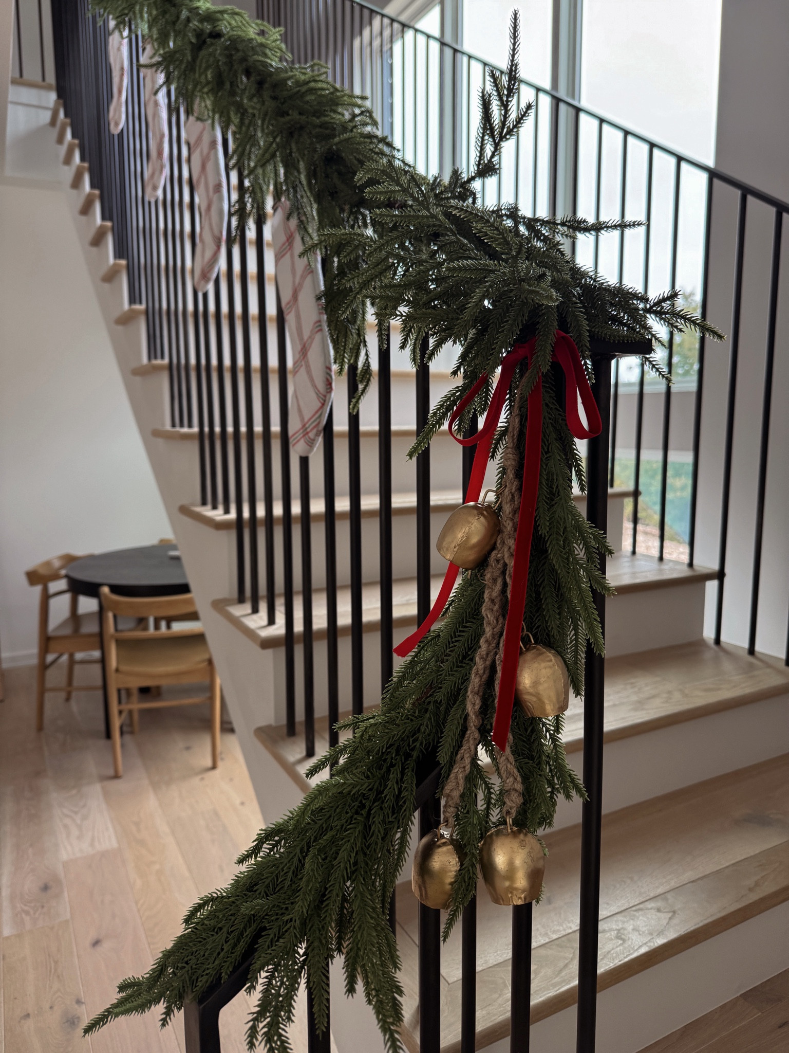 Amazon Christmas realistic garland, velvet ribbon, golden bells!

#LTKHome #LTKHoliday #LTKSeasonal