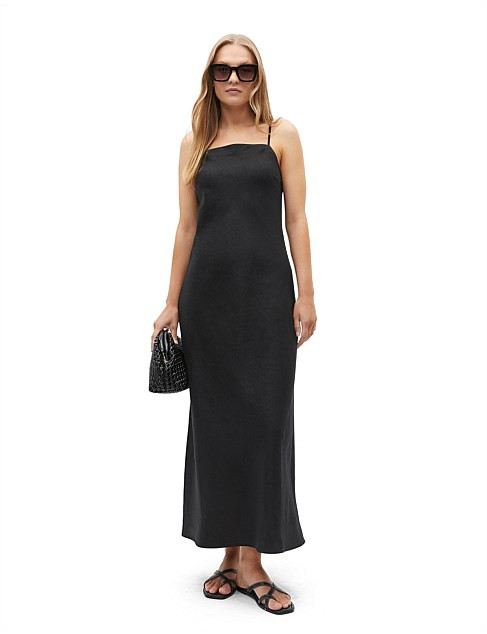 Seed Heritage Core Linen Square Neck Slip Dress | David Jones | David Jones (Australia & New Zealand)