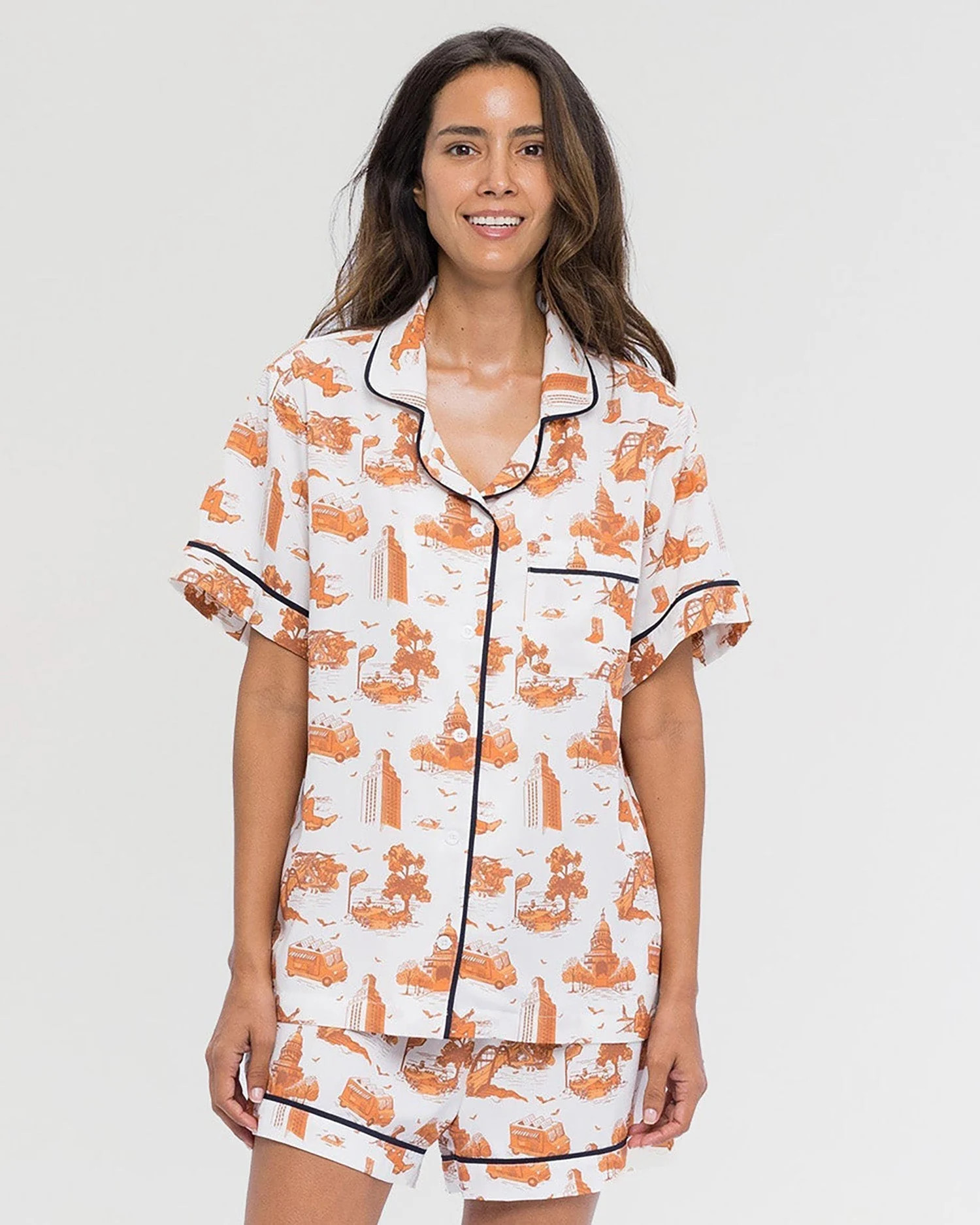 Austin Toile Pajama Shorts Set | Katie Kime Inc