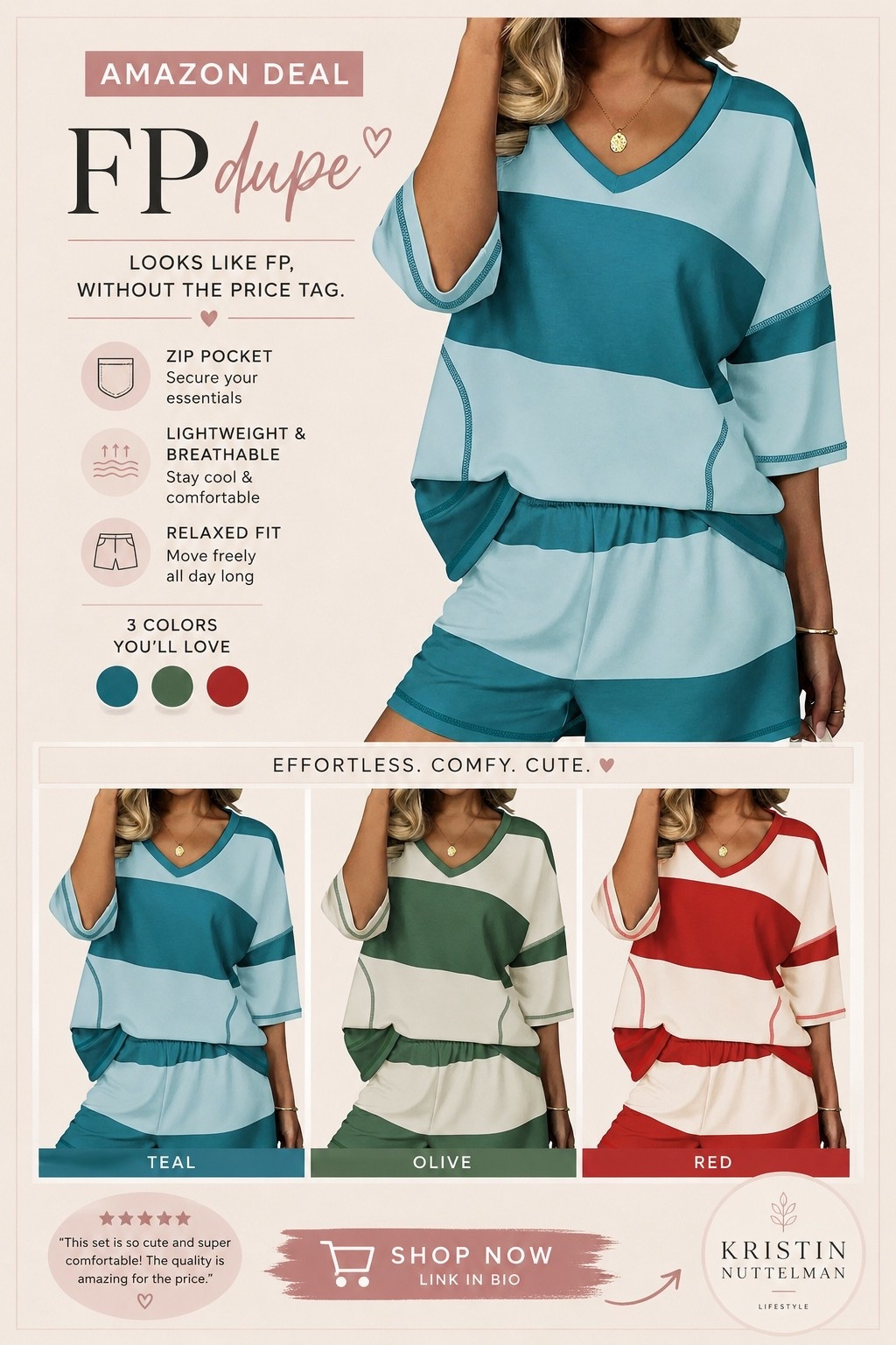 🤍 FP vibes without the FP price tag!

This comfy lounge set is one of my favorite Amazon finds. It’s soft, easy to wear, and comes in tons of color options, so there’s a style for everyone. Plus, it’s on sale!

✨ Comment SET and I’ll send you the Amazon link before the deal ends!

#LTKSaleAlert #LTKmomlife #LTKActive