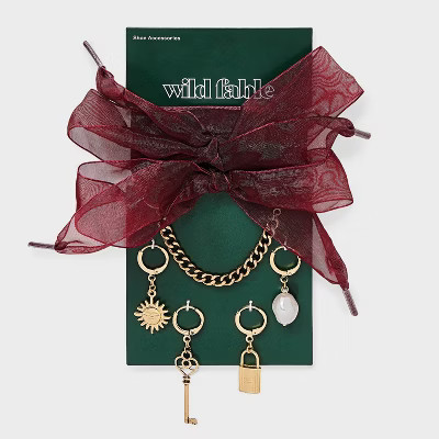 Lock and Key Shoelace and Shoe Charm Set - Wild Fable™ Gold | Target