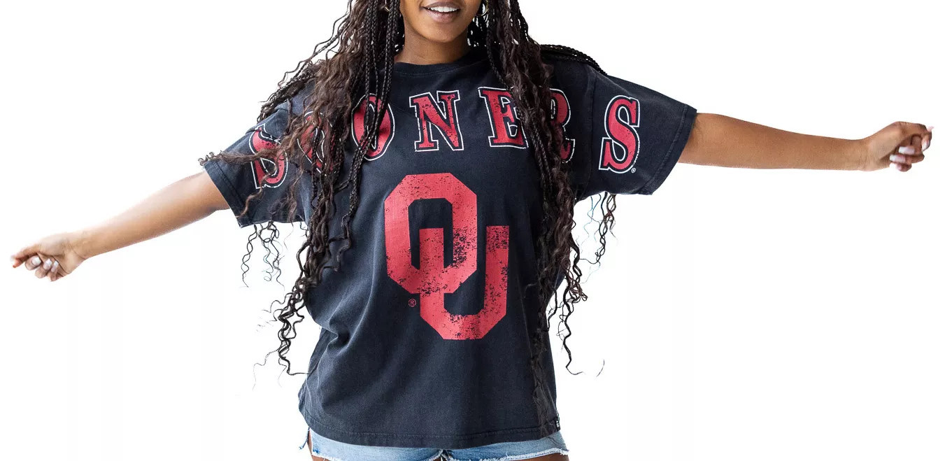 Gameday Social Women's Oklahoma Sooners Washed Black The Band Short Sleeve T-Shirt, Medium | DICK'S Sporting Goods
