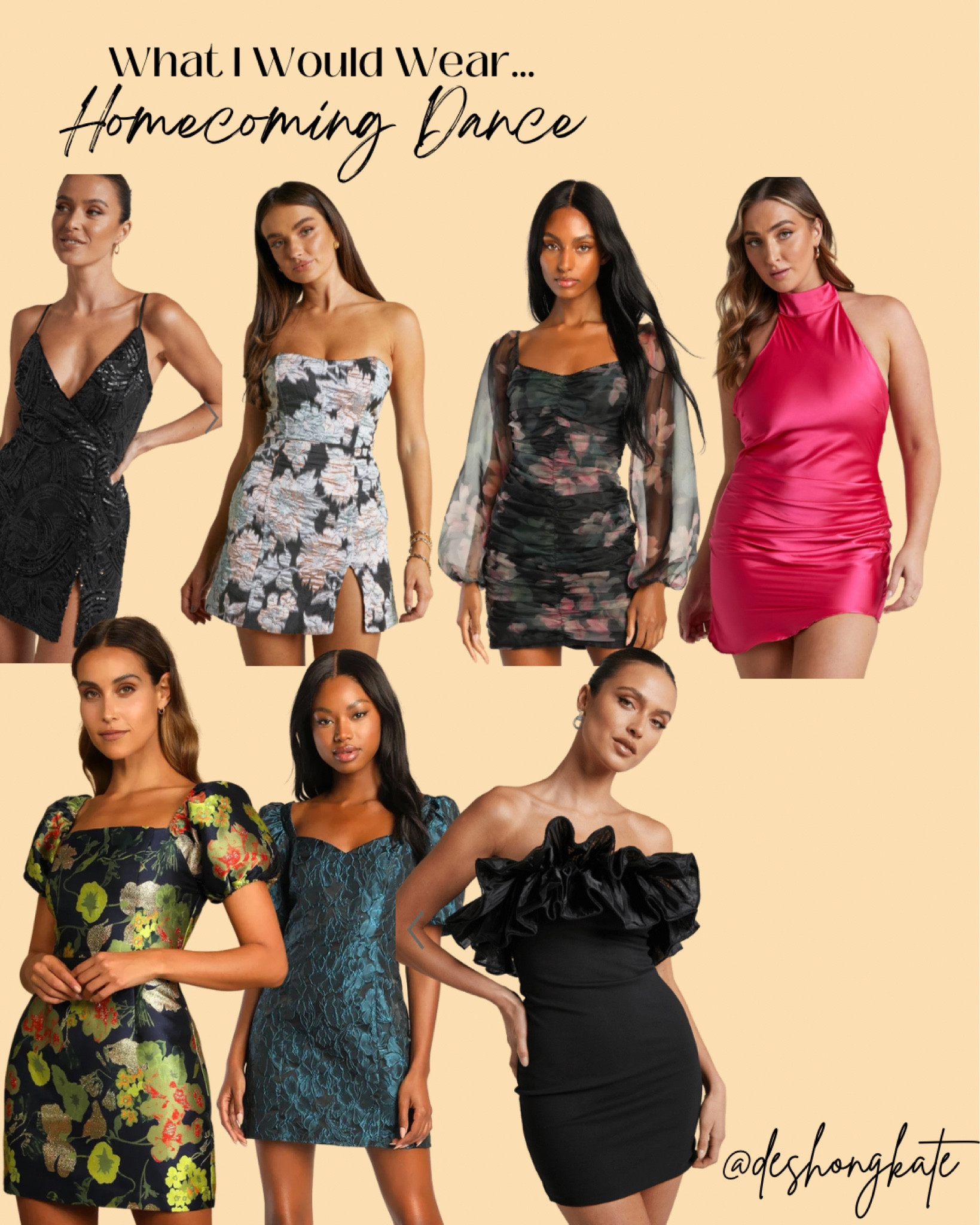 homecoming dance // cocktail dress // mini dress // dance dress //fall dress // ruffles // puff sleeves 

#LTKSeasonal #LTKunder100 #LTKstyletip