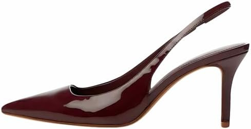 YIYA Women's Cherry Red Heels for Fall Slingback Closed Pointed Toe Stiletto High Heels Backless ... | Amazon (US)