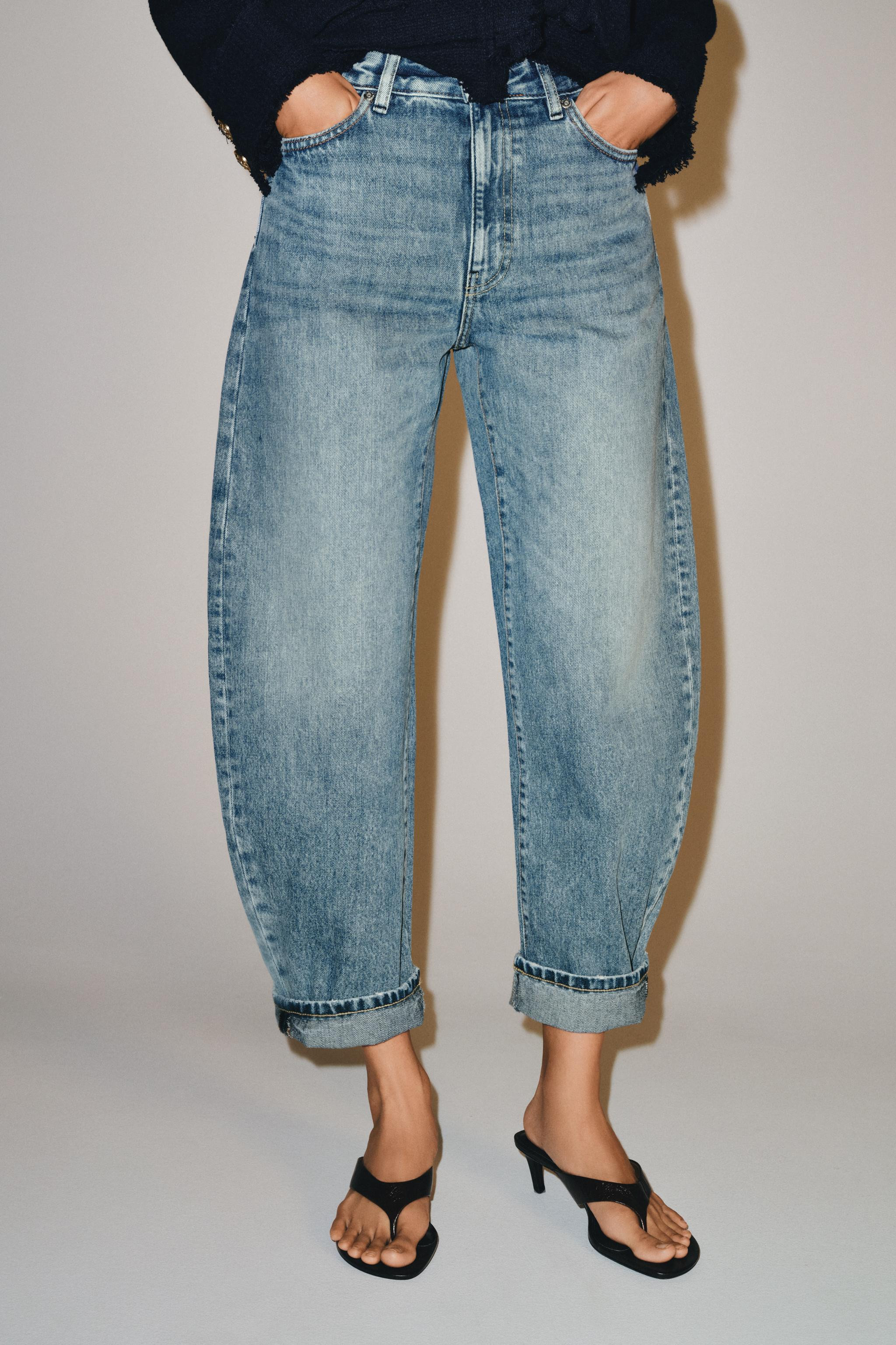 ZW COLLECTION CUFFED BALLOON JEANS | Zara US