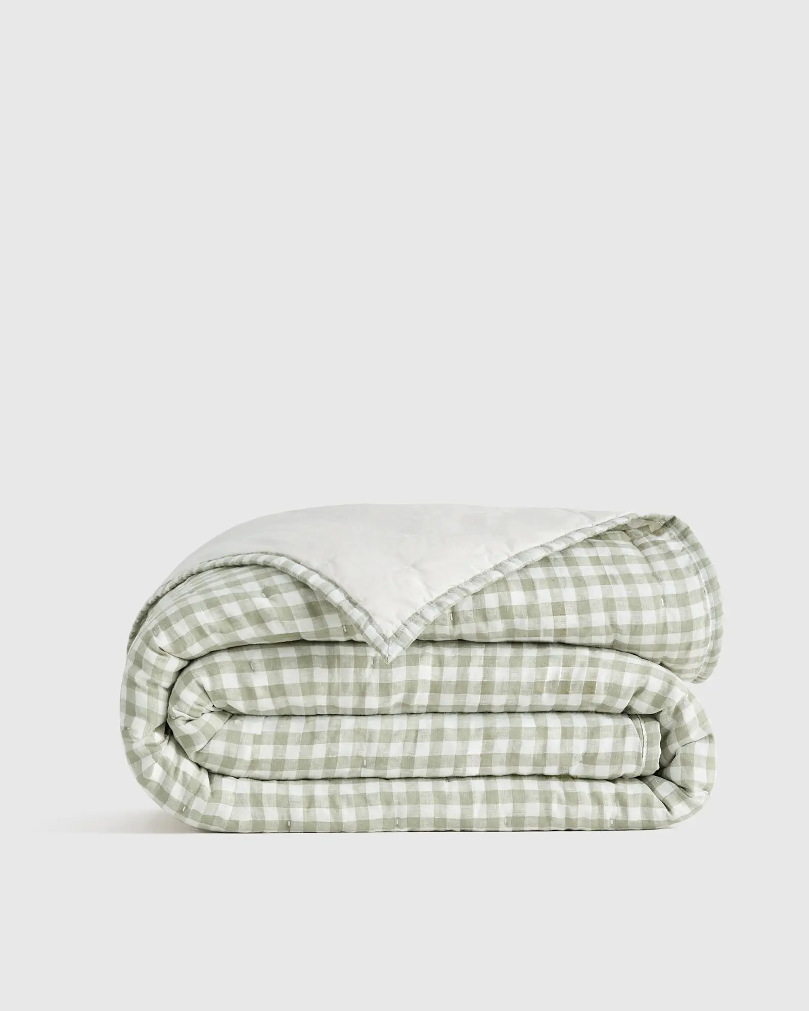 European Linen Patterned Quilt | Quince