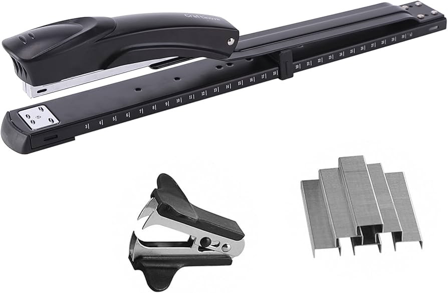 Long Reach Stapler,with 2000 Staples & Stapler Remover Full Strip，20-25 Sheet Capacity,with Bui... | Amazon (US)