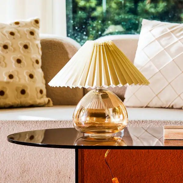 CO-Z Retro Table Lamp with Pleated Empire Lamp Shade - Bed Bath & Beyond - 37071722 | Bed Bath & Beyond