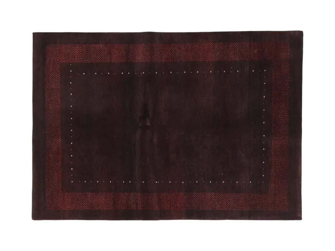 Hand Knotted Gabbeh Bodered - Marooon Red Wool Rug for Living Room Bed Room Dining Room Handmade ... | Etsy (US)