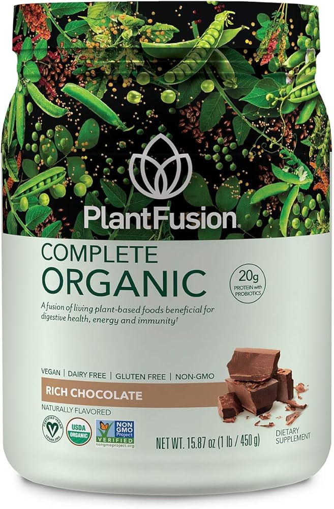PlantFusion Complete Organic Plant Based Pea Protein Powder | Fermented Superfoods | Vegan, Glute... | Amazon (US)