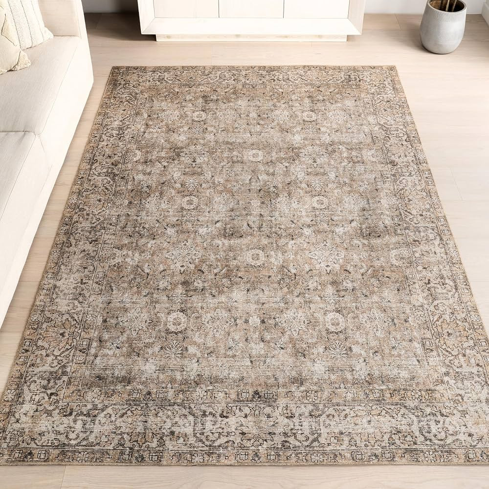Amazon.com: nuLOOM Hillstone Collection 8x10 Area Rug, Traditional Vintage Distressed Medallion, ... | Amazon (US)