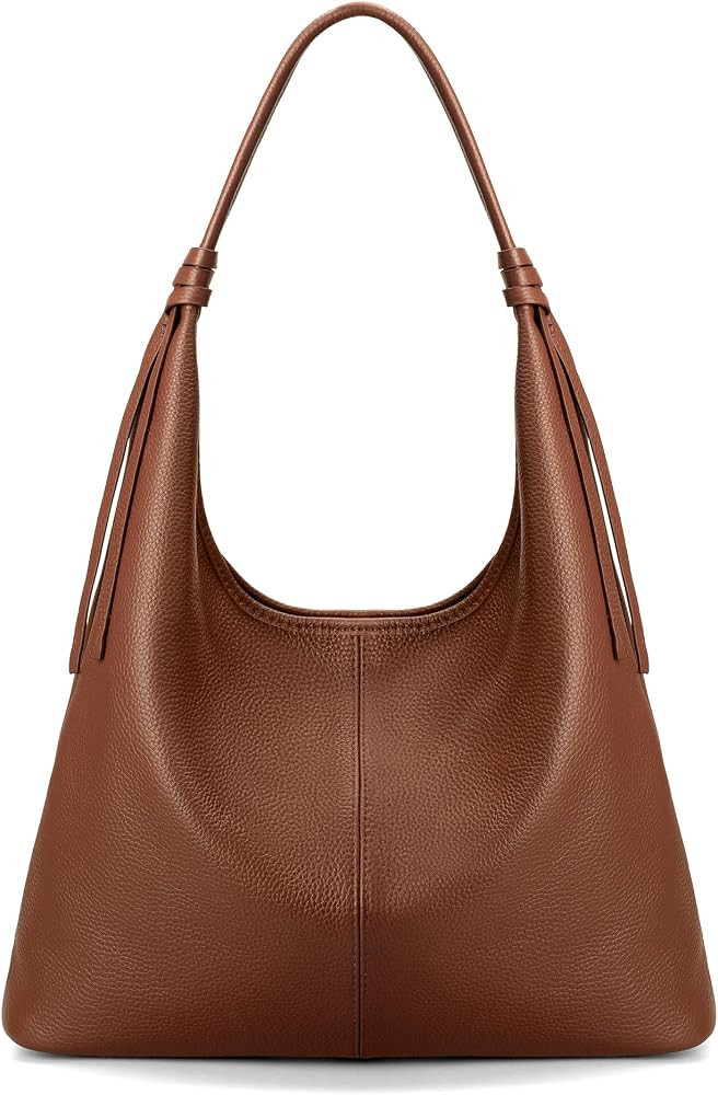 befen Genuine Leather Slouchy Hobo Purses for Women, Casual Hobo Bags | Amazon (US)