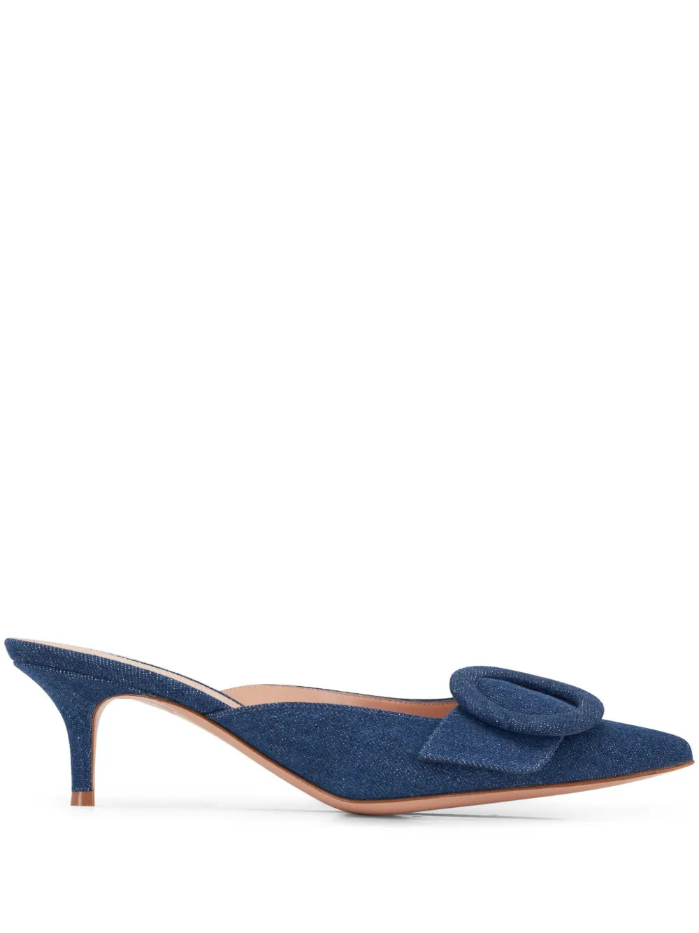 Gianvito Rossi Portofino 55mm Denim Mules | Blue | FARFETCH | Farfetch Global