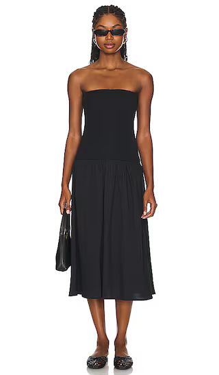 Ribbed Midi Dress in Black | Revolve Clothing (Global)
