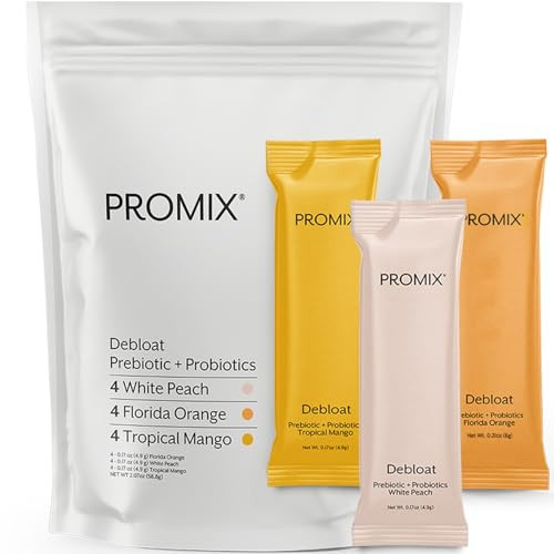 ProMix Nutrition Debloat Prebiotics and Probiotics Immune Support Supplement for Digestive Health, Nausea Relief, Gut Repair - Variety Pack - 12 Servings (Pack of 12) | Amazon (US)