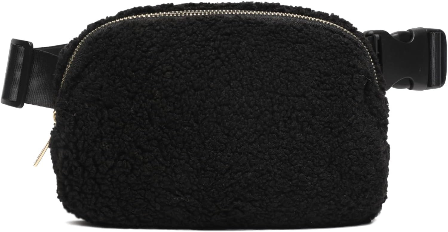 Sherpa Belt Bag Winter Fashion Waist Packs Fleece Belt Bag for Women Adjustable Strap Fanny Pack ... | Amazon (US)