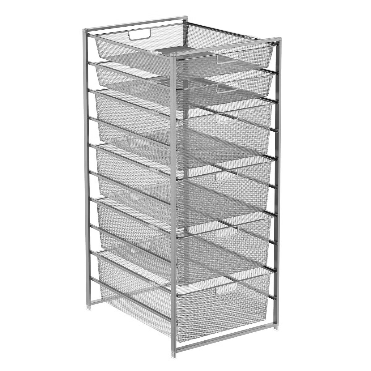 Elfa Classic Medium Tall Drawer Solution Platinum | The Container Store