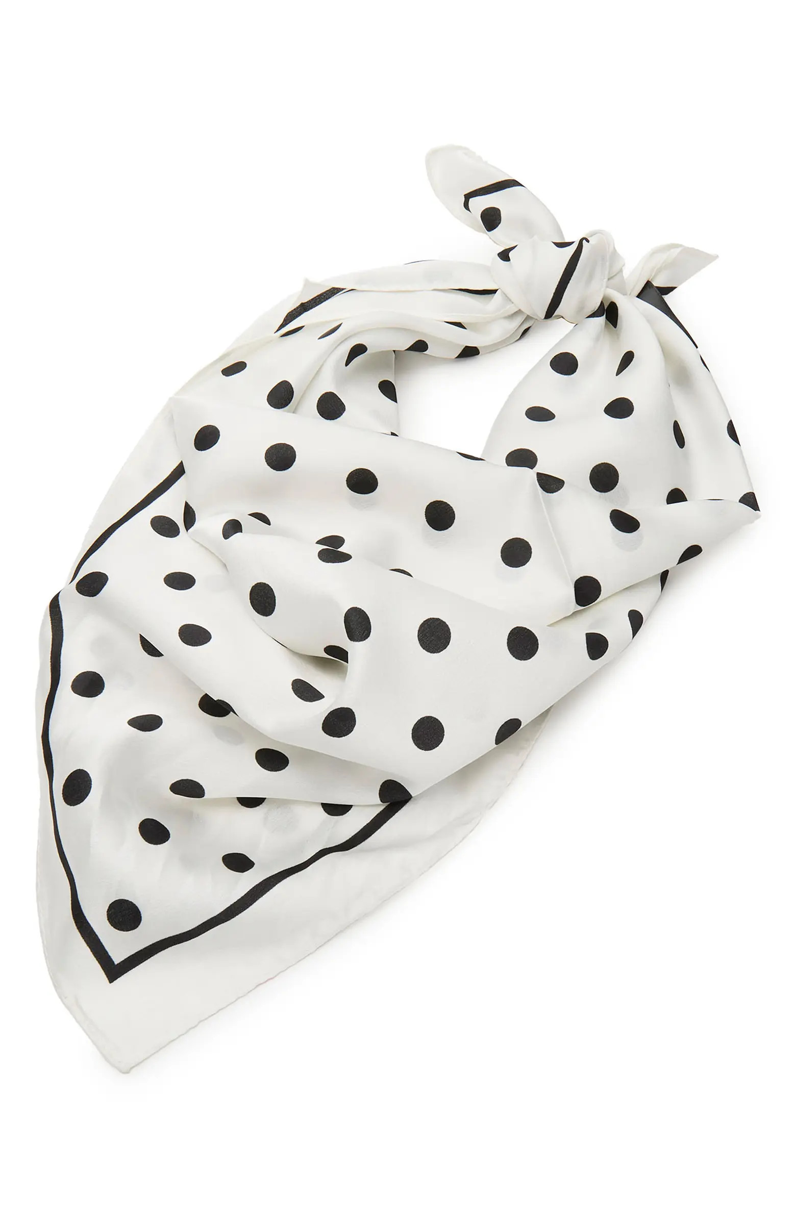 Polka Dot Square Satin Scarf | Nordstrom