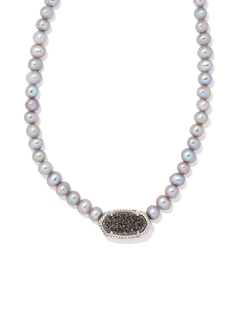 Beaded Elisa Silver Necklace in Gray Mix | Kendra Scott