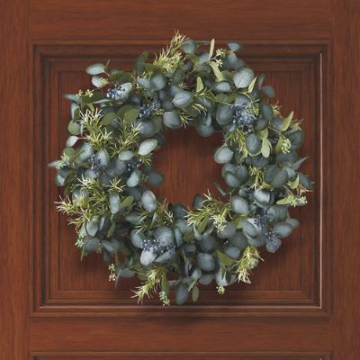 Herb Eucalyptus & Blueberry Wreath | Frontgate