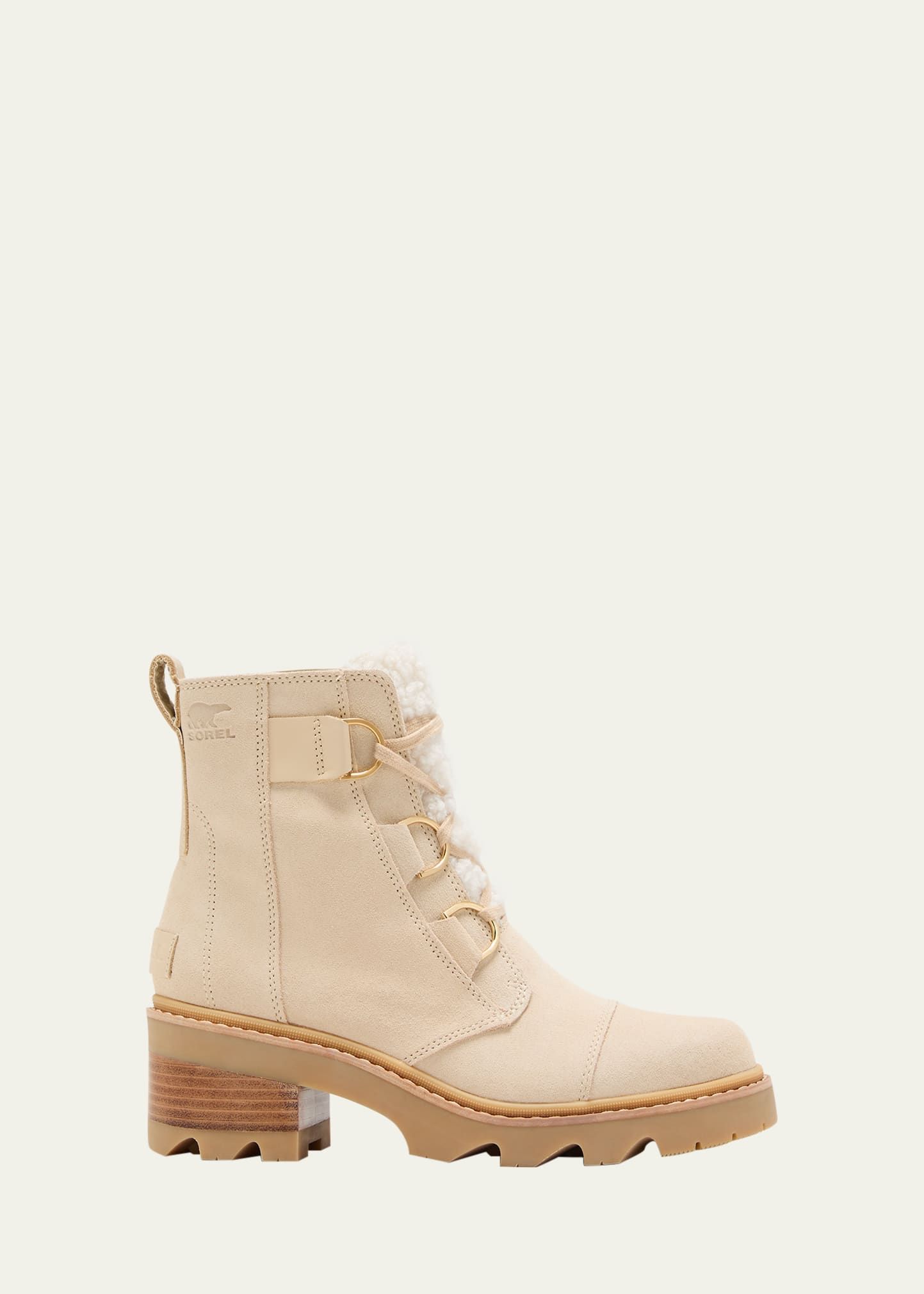 Sorel Joan Suede Faux Fur Lace-Up Boots | Bergdorf Goodman